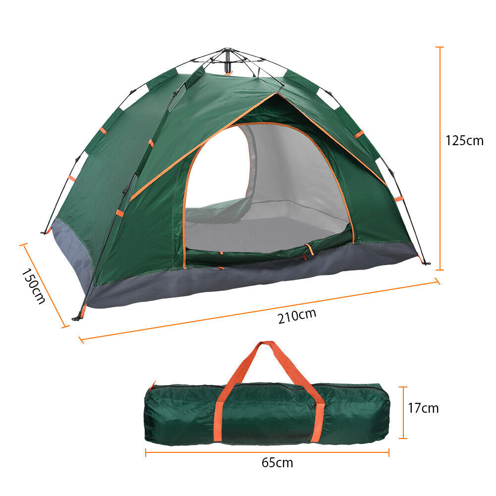 Camping Tent Waterproof Outdoor 2-3 Persons  Automatic Double Layer Pop up