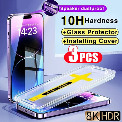 Tempered Glass for iphone Various Models  & Privacy Screen Protector 3Pcs 8K High End Easy Installation