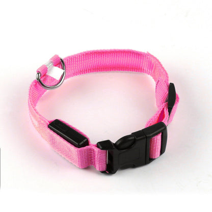 Pet Dog Collar USB Rechargeable LED Flashing Luminous Safety Light