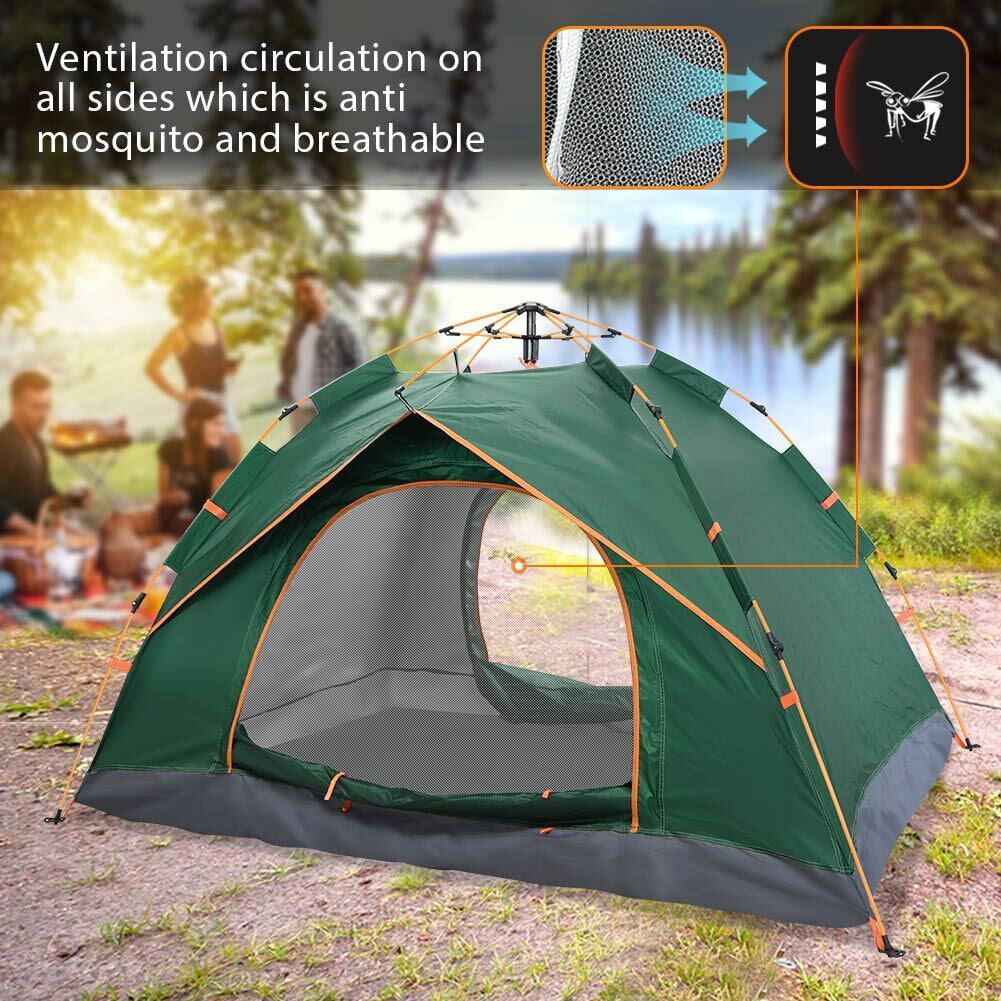 Camping Tent Waterproof Outdoor 2-3 Persons  Automatic Double Layer Pop up