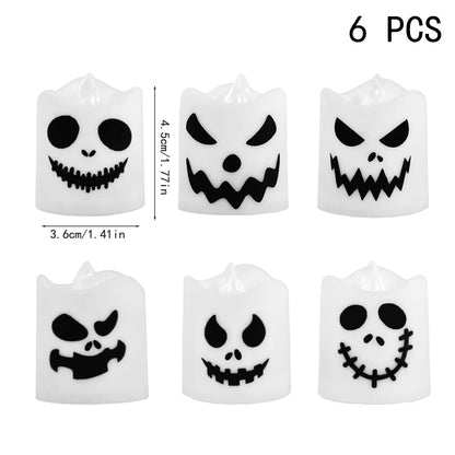 Led Ghost Pumpkin Candle Lights