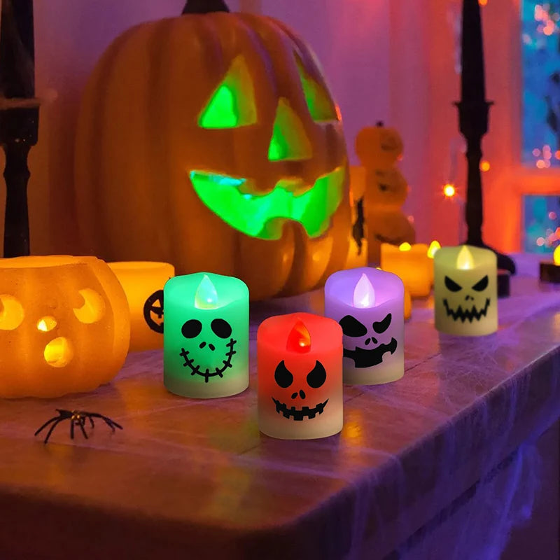 Led Ghost Pumpkin Candle Lights