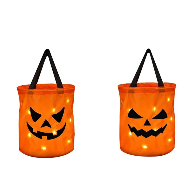 Trick or Treat Pumpkin LED Light Bucket