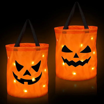 Trick or Treat Pumpkin LED Light Bucket