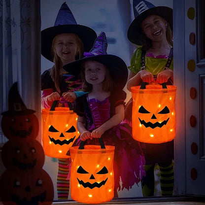 Trick or Treat Pumpkin LED Light Bucket