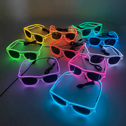 Neon LED Party Glasses Glow in the Dark for Kids & Adults