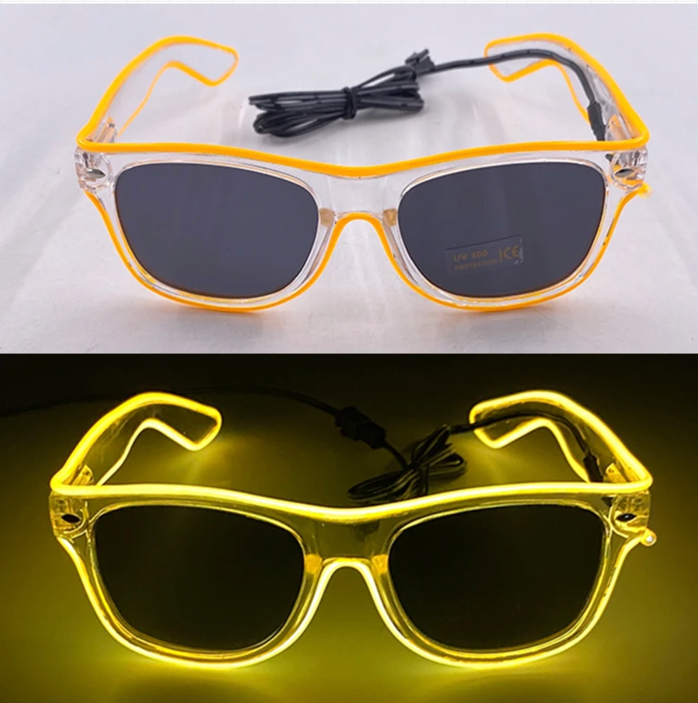 Neon LED Party Glasses Glow in the Dark for Kids & Adults