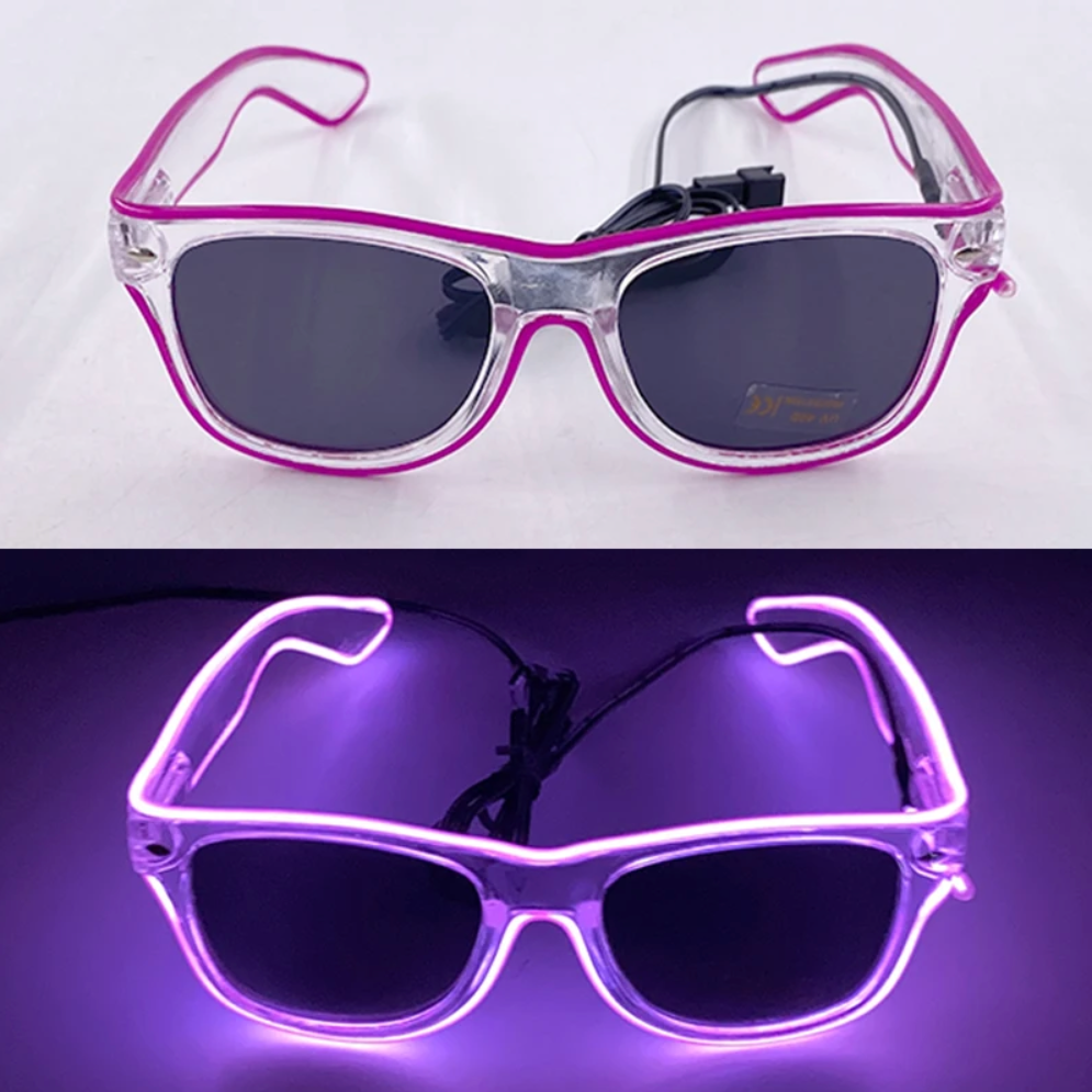 Neon LED Party Glasses Glow in the Dark for Kids & Adults