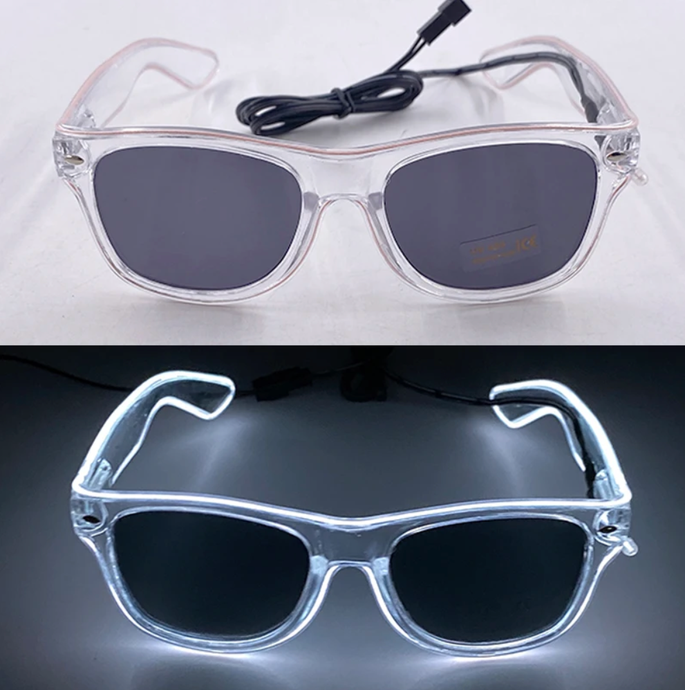 Neon LED Party Glasses Glow in the Dark for Kids & Adults