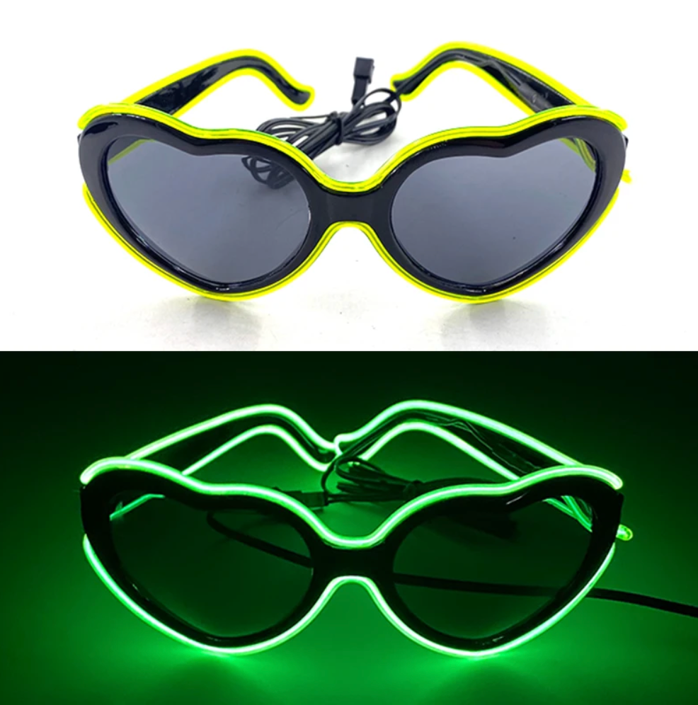 Neon LED Party Glasses Glow in the Dark for Kids & Adults