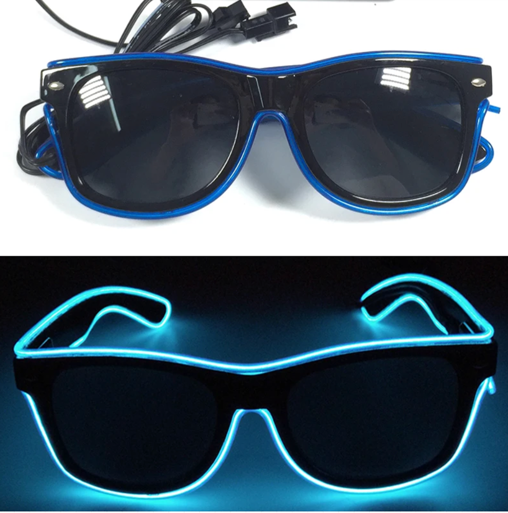 Neon LED Party Glasses Glow in the Dark for Kids & Adults