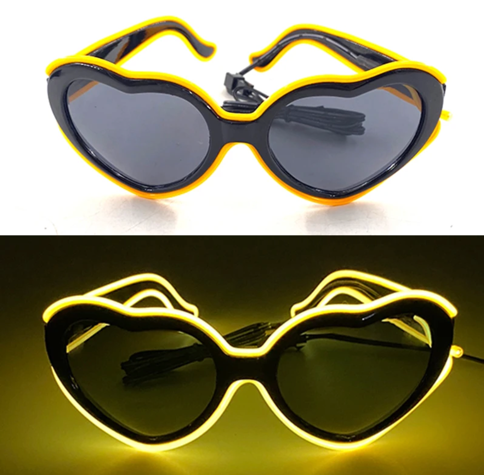 Neon LED Party Glasses Glow in the Dark for Kids & Adults