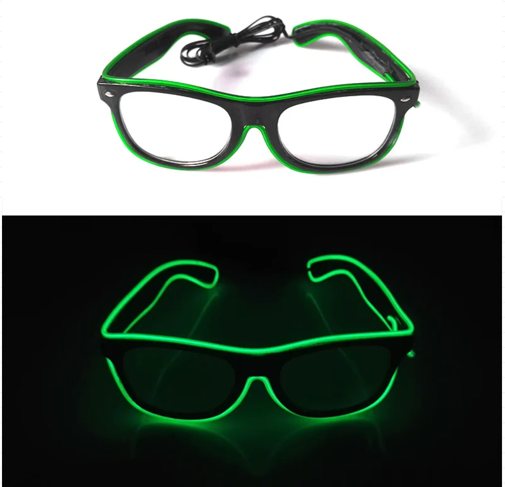 Neon LED Party Glasses Glow in the Dark for Kids & Adults