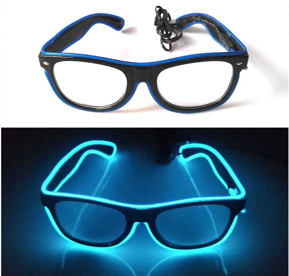 Neon LED Party Glasses Glow in the Dark for Kids & Adults