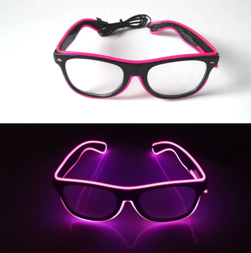 Neon LED Party Glasses Glow in the Dark for Kids & Adults