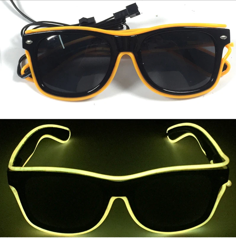 Neon LED Party Glasses Glow in the Dark for Kids & Adults