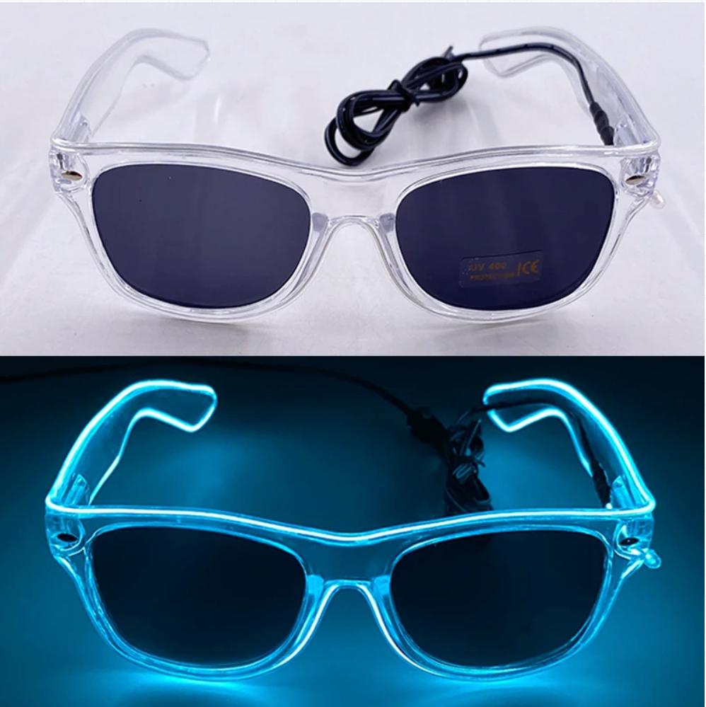 Neon LED Party Glasses Glow in the Dark for Kids & Adults