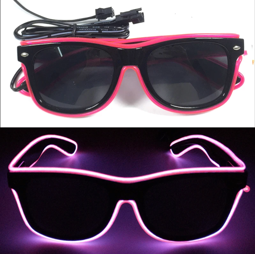 Neon LED Party Glasses Glow in the Dark for Kids & Adults