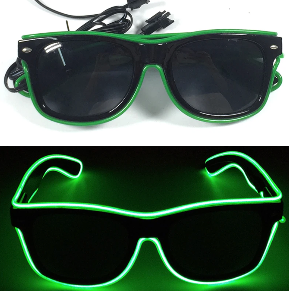 Neon LED Party Glasses Glow in the Dark for Kids & Adults