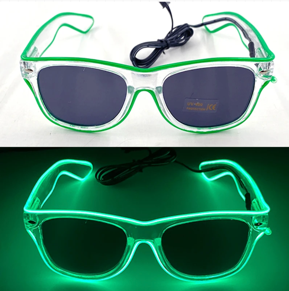 Neon LED Party Glasses Glow in the Dark for Kids & Adults