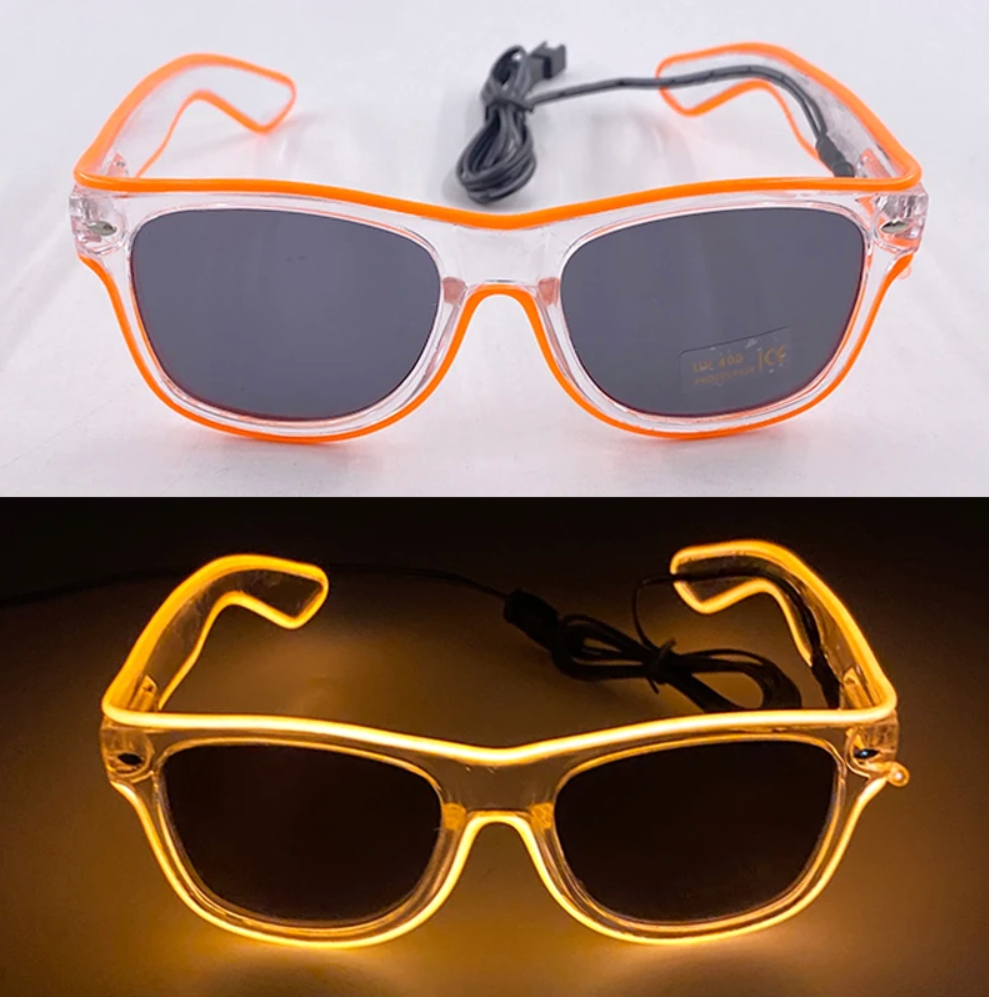 Neon LED Party Glasses Glow in the Dark for Kids & Adults