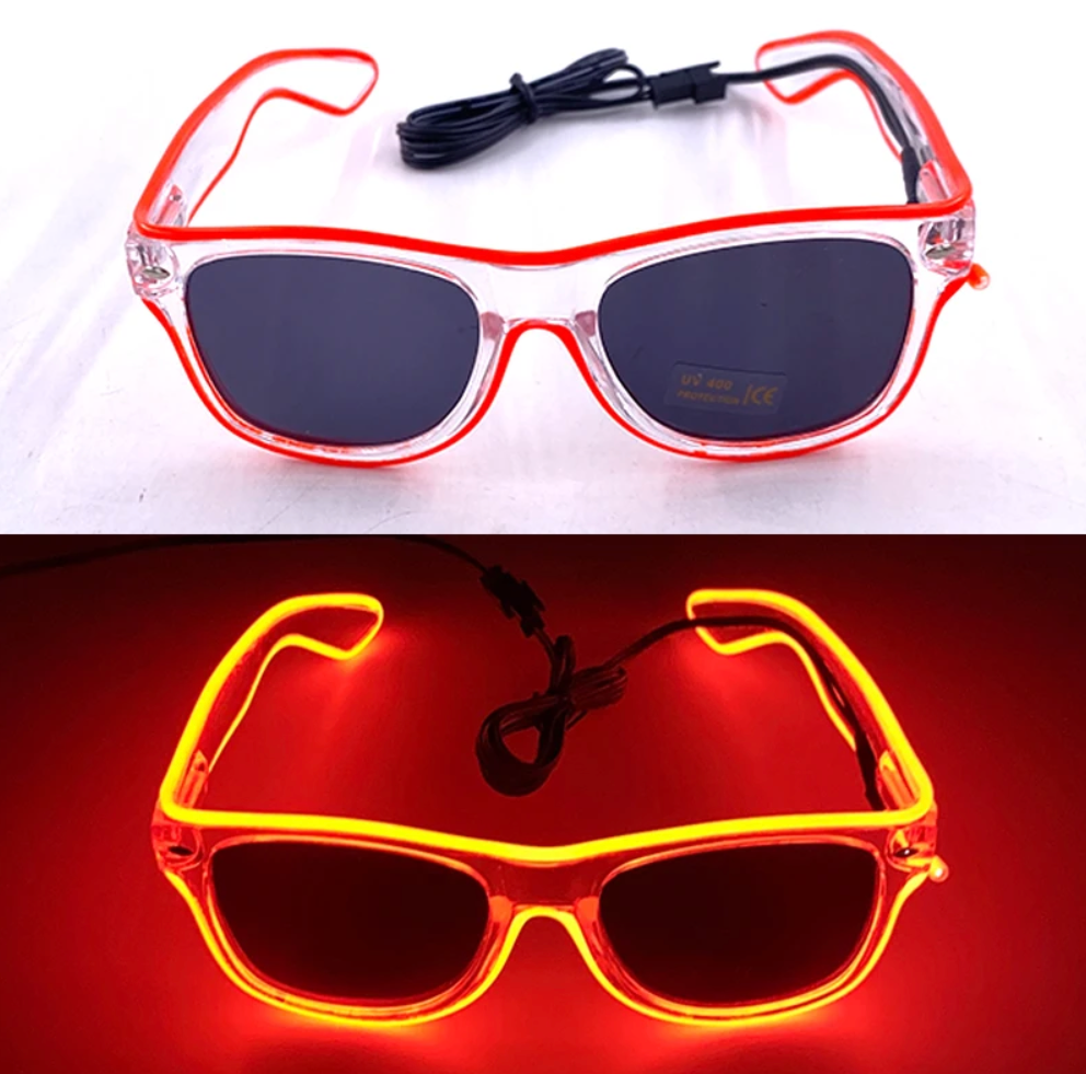 Neon LED Party Glasses Glow in the Dark for Kids & Adults