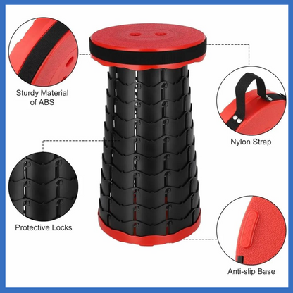 Portable Folding Telescopic Stool Lightweight with Carry Bag