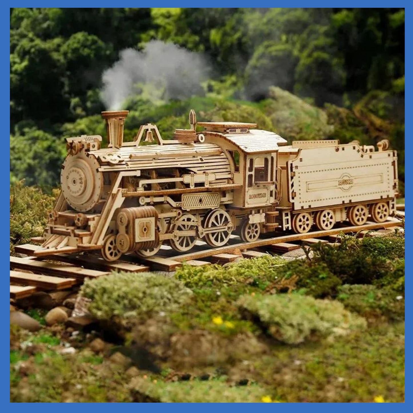 Wooden Handmade Vintage Car & Steam Train 3D Puzzle Decoration Gift