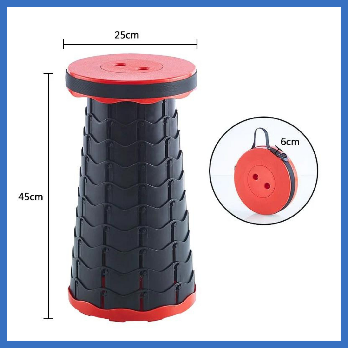 Portable Folding Telescopic Stool Lightweight with Carry Bag
