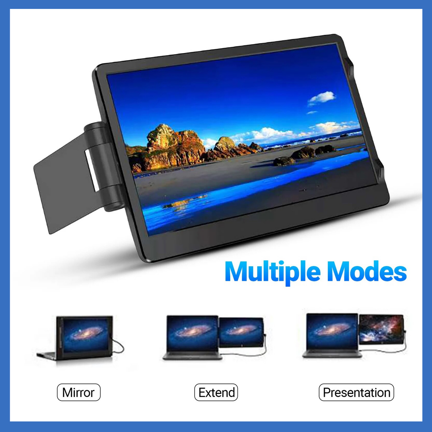 Original Portable Monitor Detachable Triple monitor with Kickstand 1080P HDR