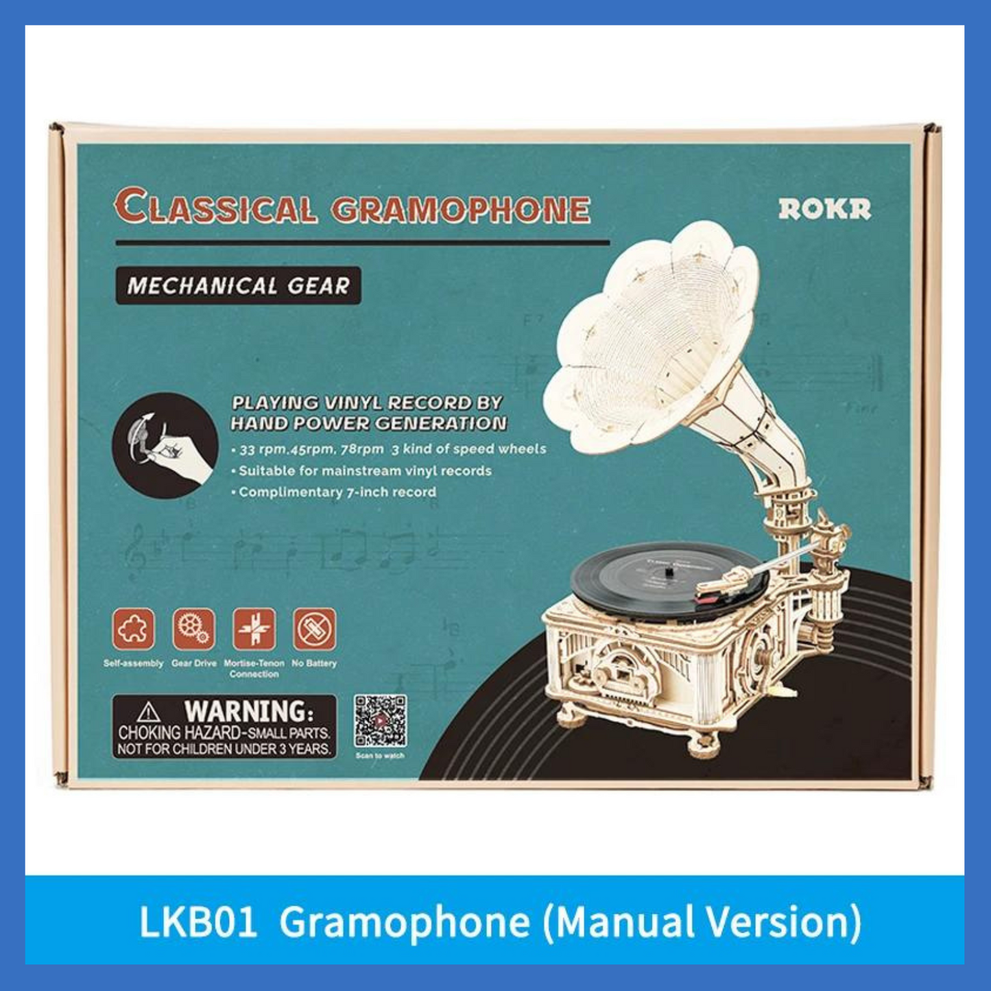 Classic Gramophone 3D Wooden Puzzle Model