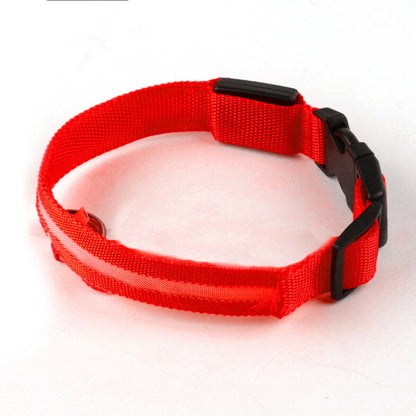 Pet Dog Collar USB Rechargeable LED Flashing Luminous Safety Light